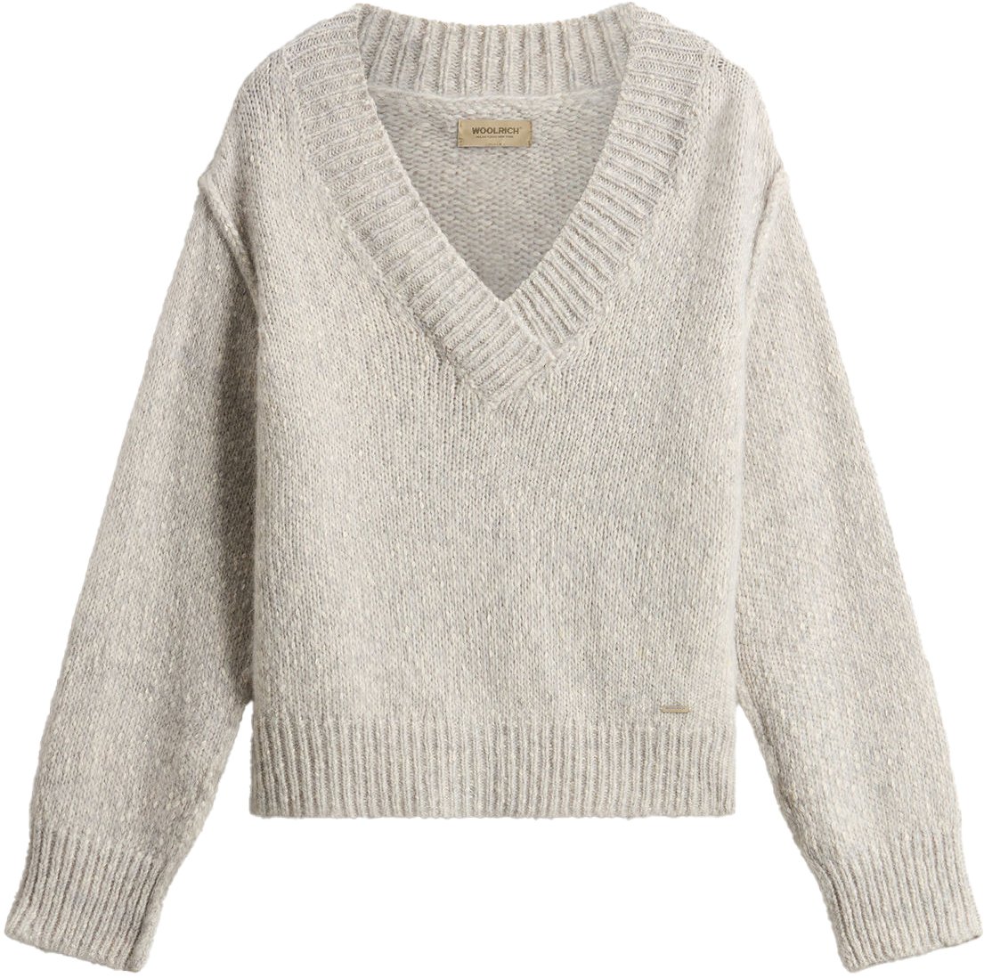 Woolrich Sweaters Light Grey Melange Grijs