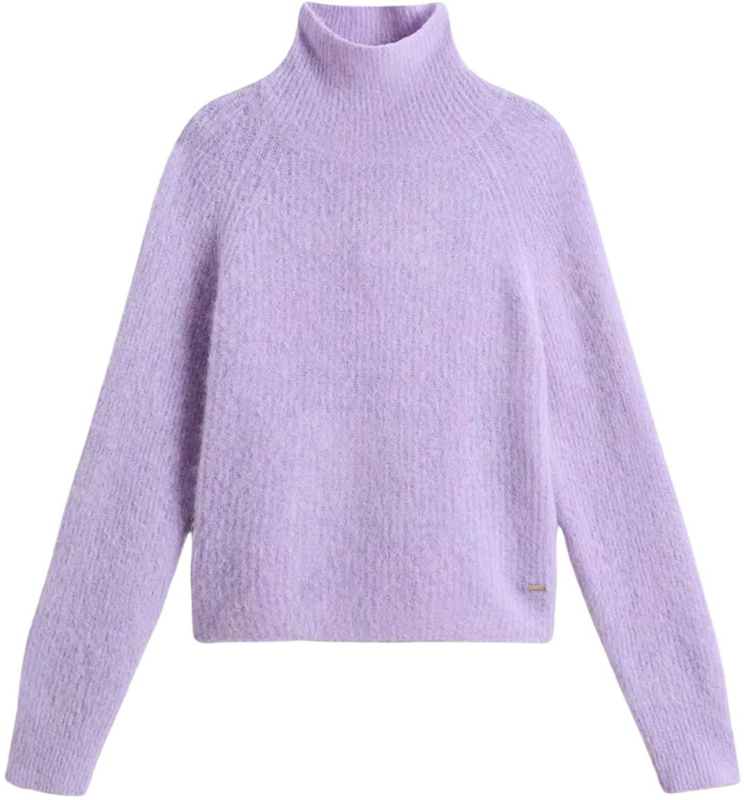 Woolrich Soft Alpaca Turtleneck Soft Violet Paars