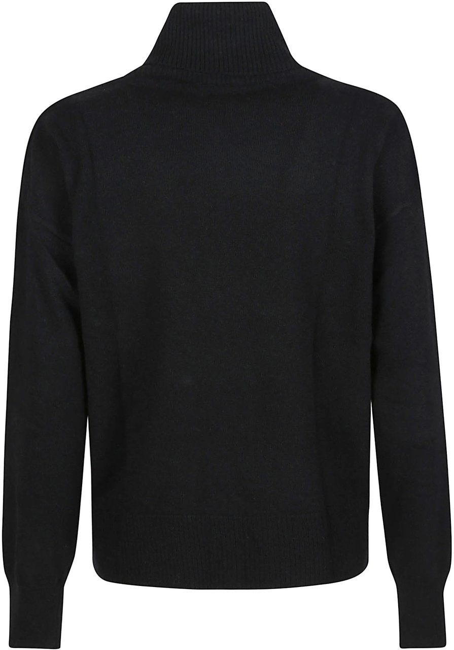 Woolrich Comfort Turtle Neck Sweater Black Zwart