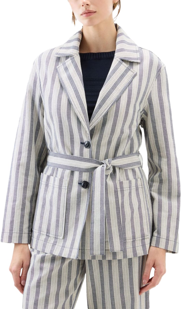 Woolrich Shirts Melton Blue Blauw