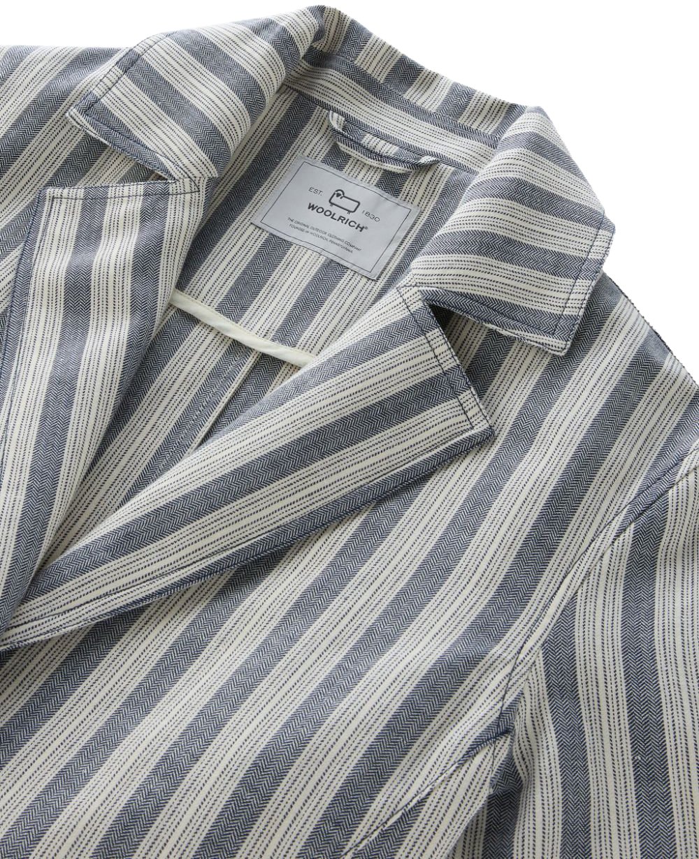 Woolrich Shirts Melton Blue Blauw
