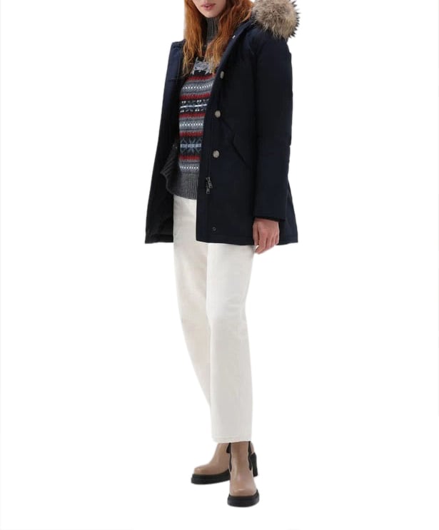 Woolrich Coats Melton Blue Blauw