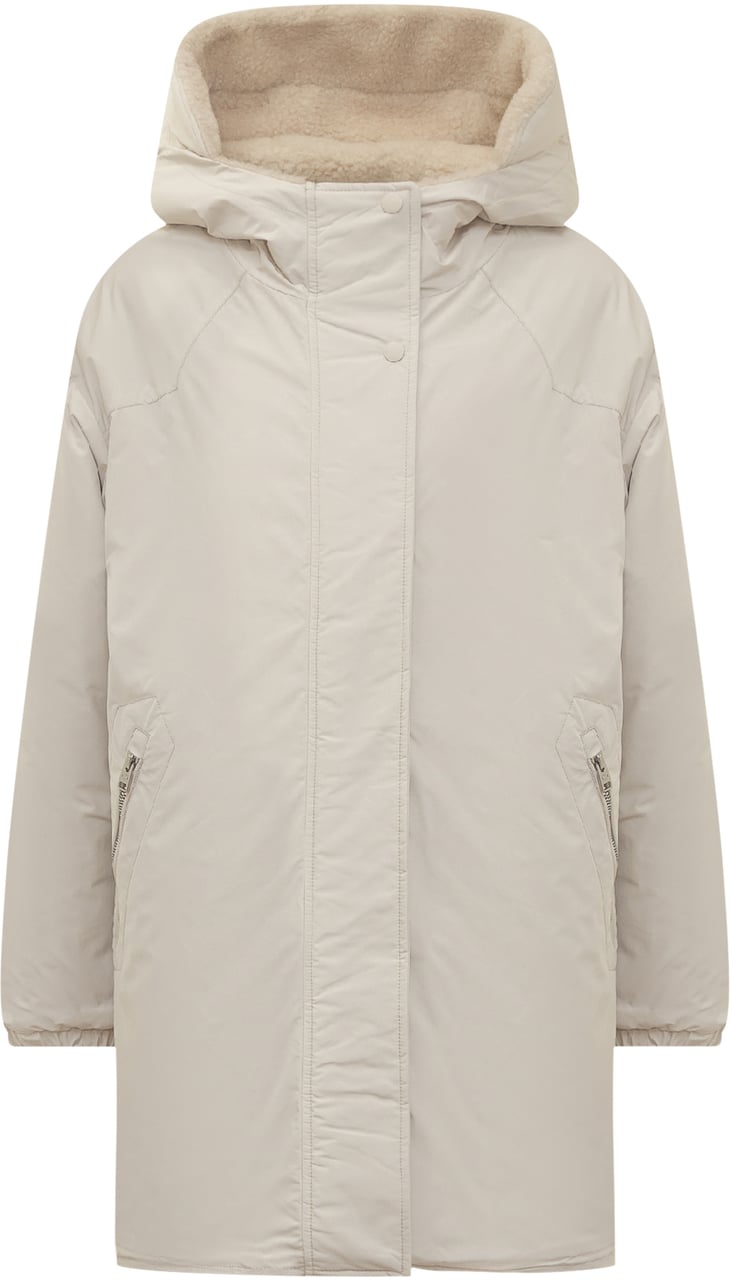 Woolrich Parka Teddy Reversibile Beige