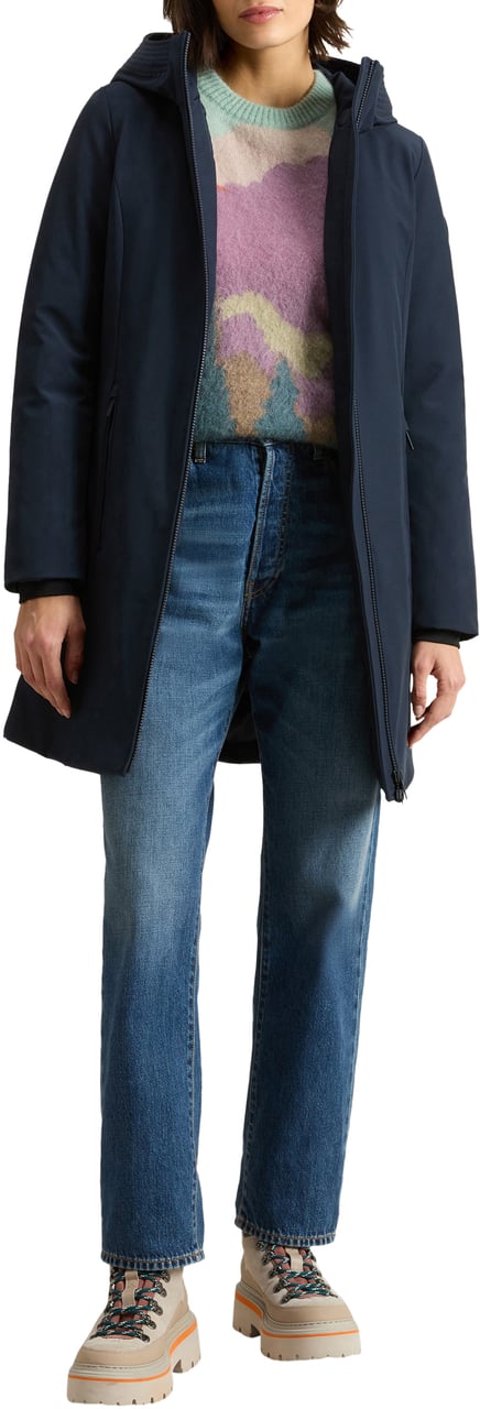 Woolrich Coats Melton Blue Blauw