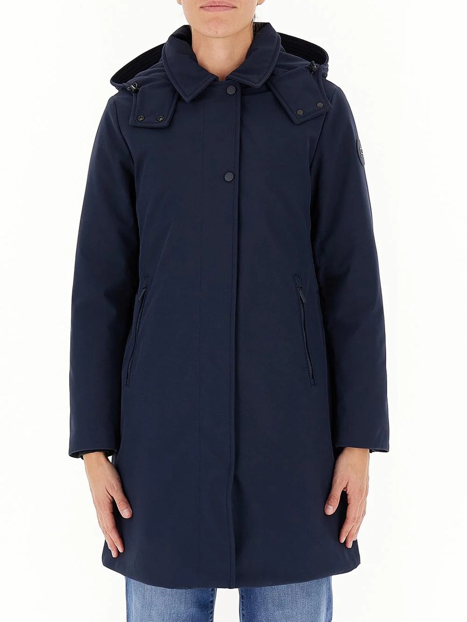 Woolrich Coats Melton Blue Blauw
