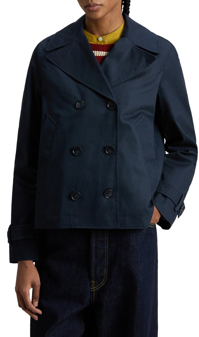 Woolrich Coats Melton Blue Blauw