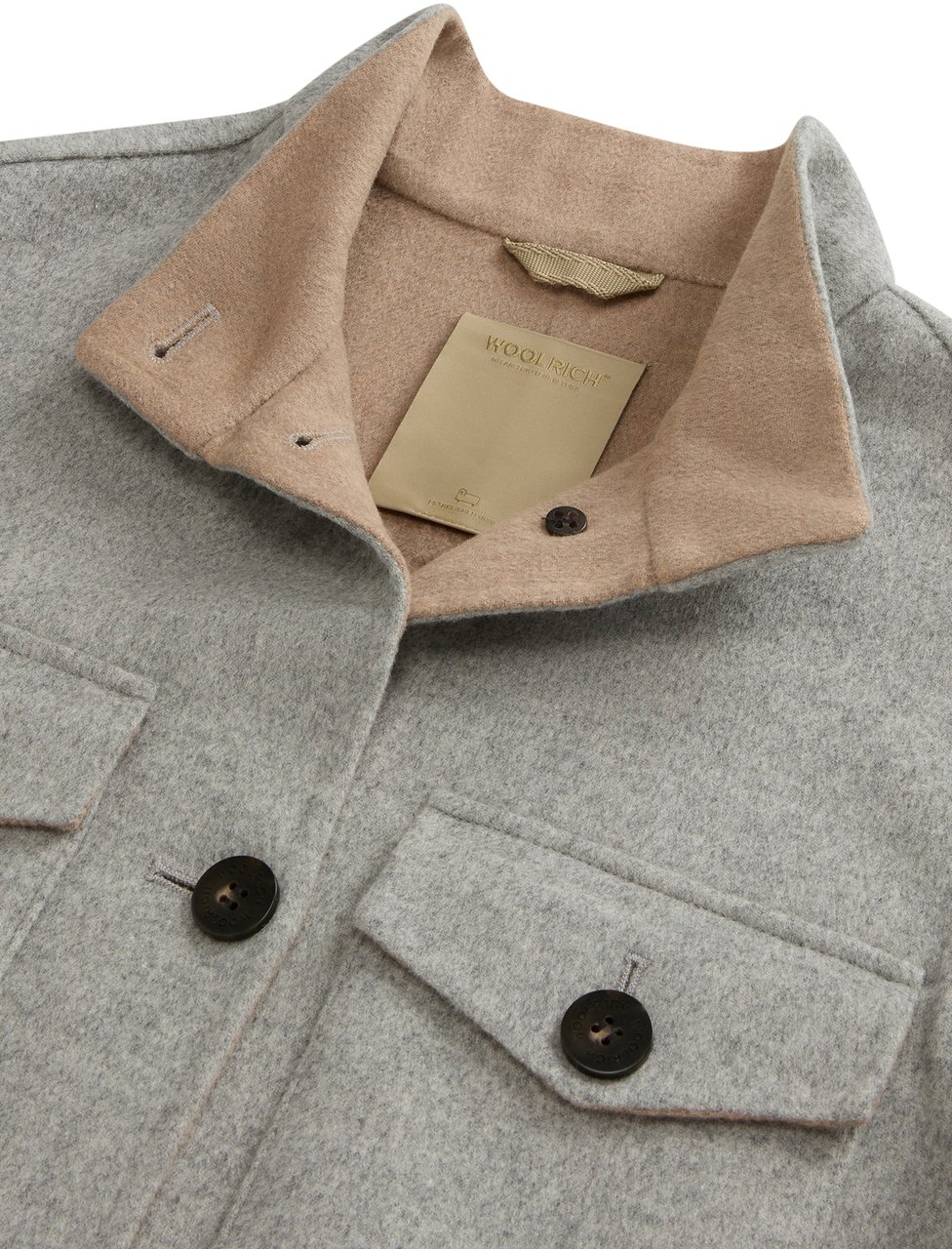 Woolrich Jackets Light Gray Melange Lichtgrijs