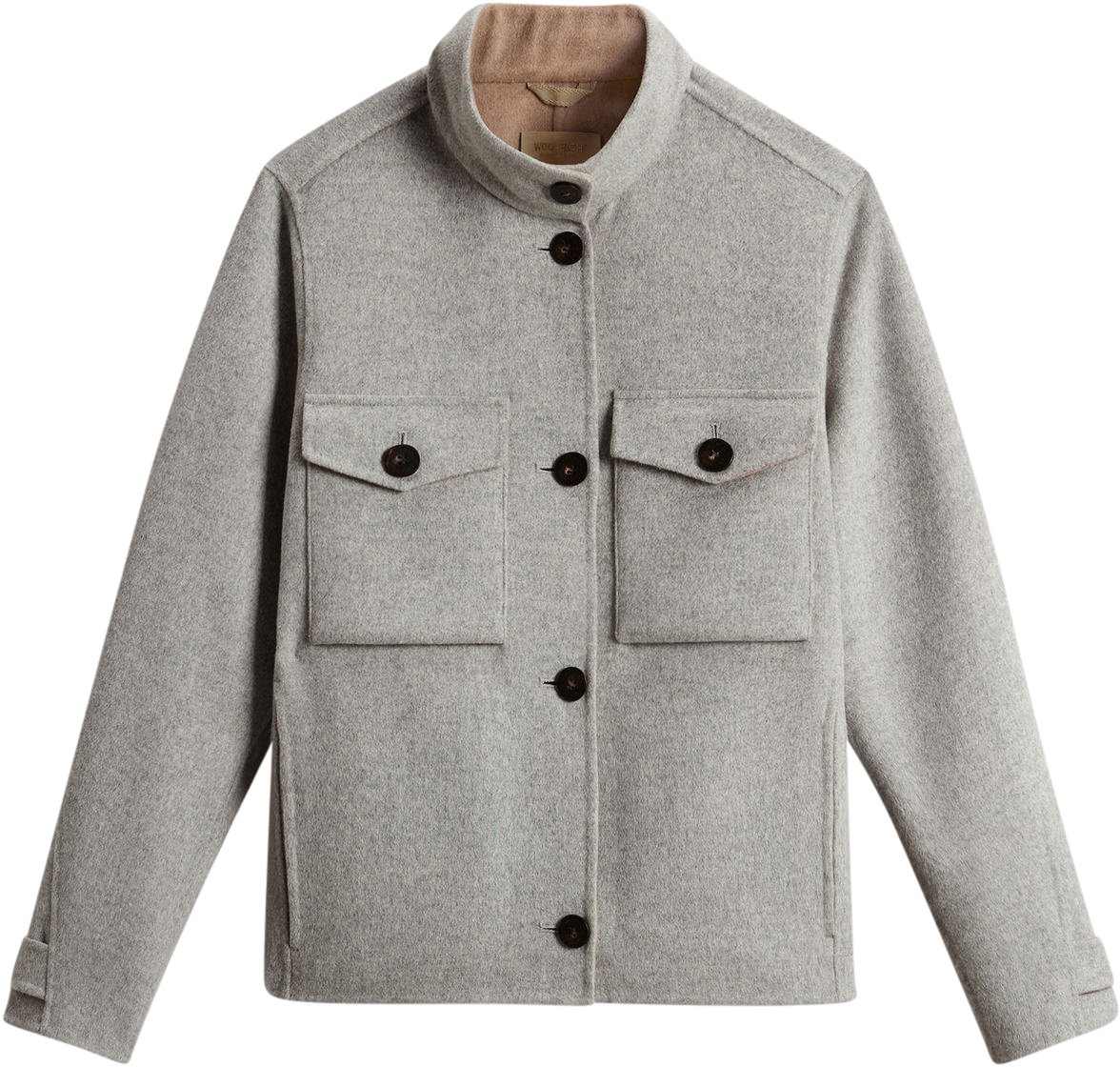 Woolrich Jackets Light Gray Melange Lichtgrijs