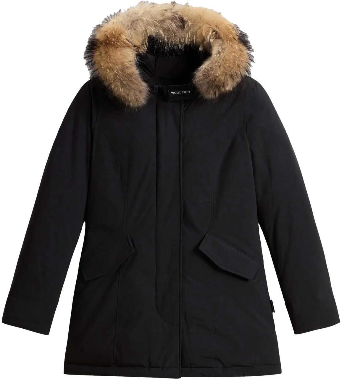 Woolrich Dames luxury arctic racoon parka Zwart