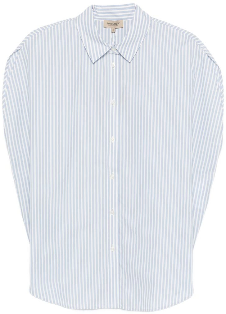 Woolrich Shirts Clear Blue Blauw