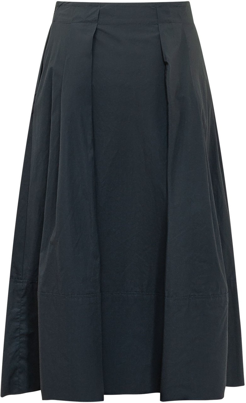 Woolrich Gonna Midi con Pieghe Zwart