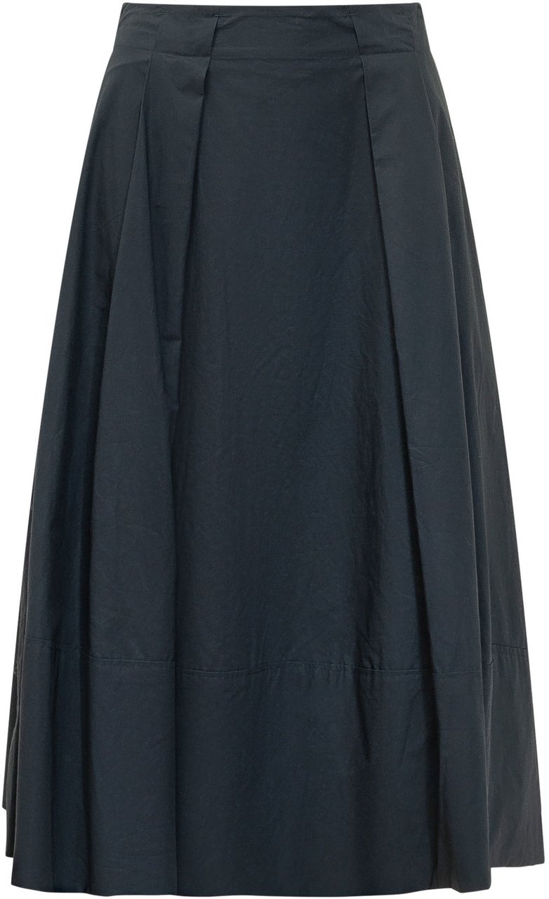 Woolrich Gonna Midi con Pieghe Zwart