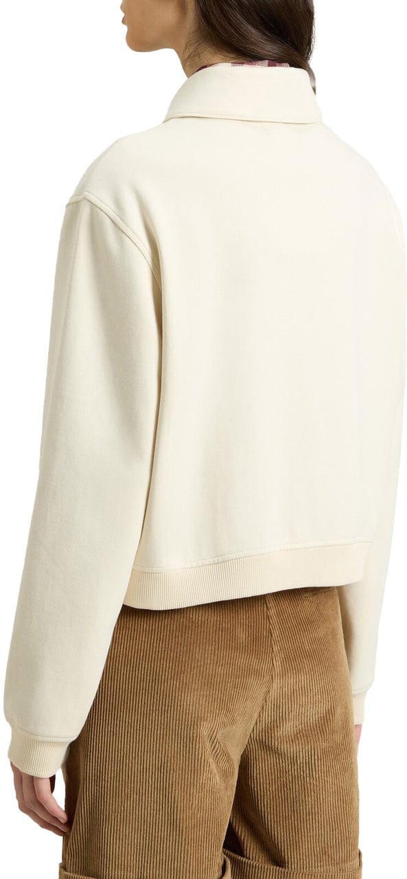 Woolrich Women Super Soft Interlock Sweatshirt Mily Cream Beige