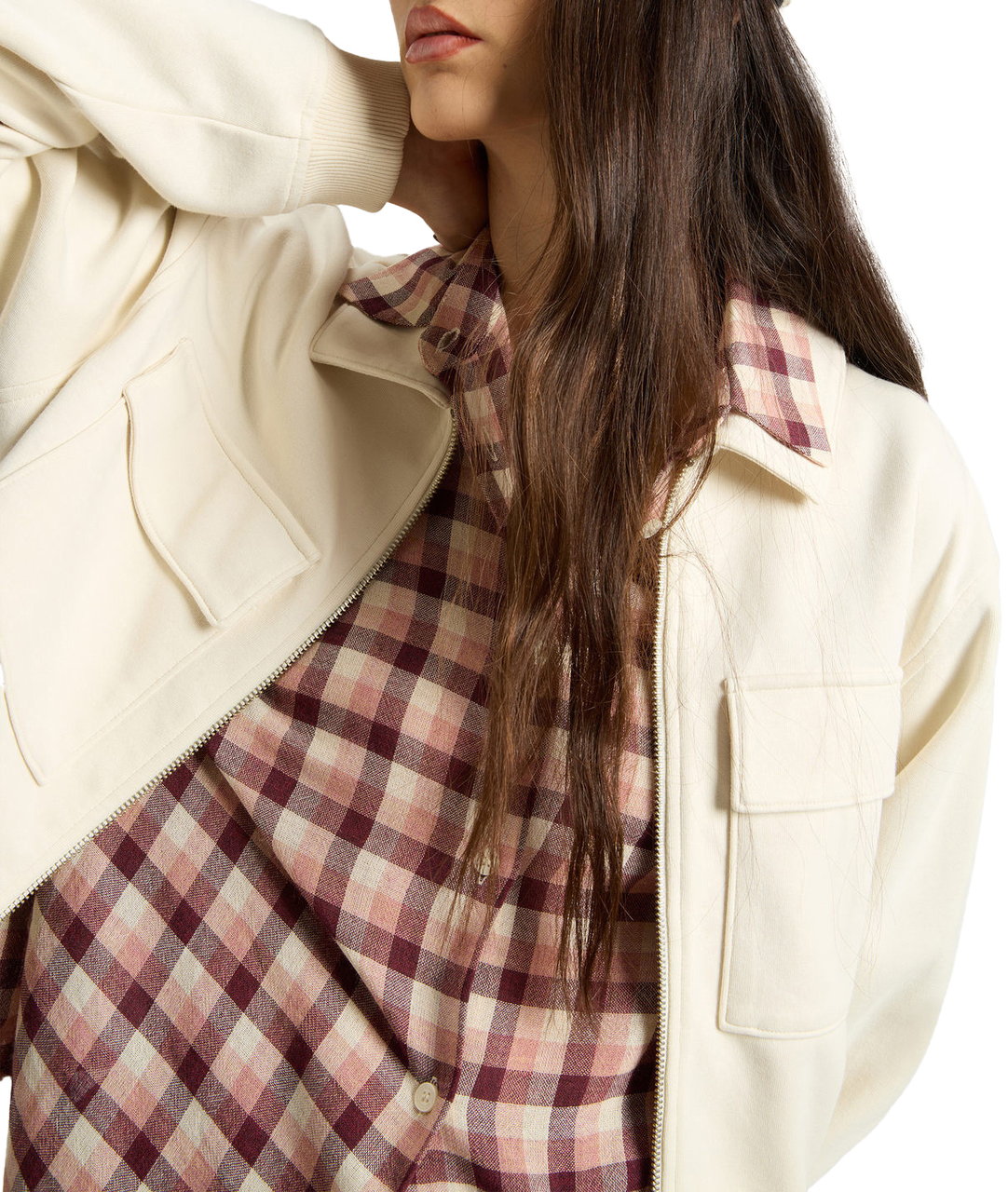 Woolrich Women Super Soft Interlock Sweatshirt Mily Cream Beige