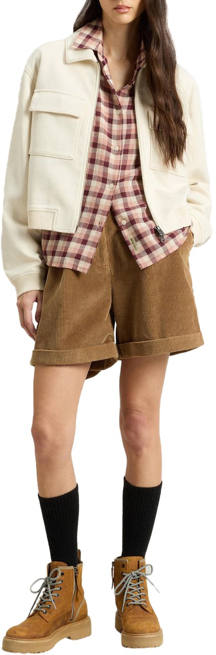 Woolrich Women Super Soft Interlock Sweatshirt Mily Cream Beige