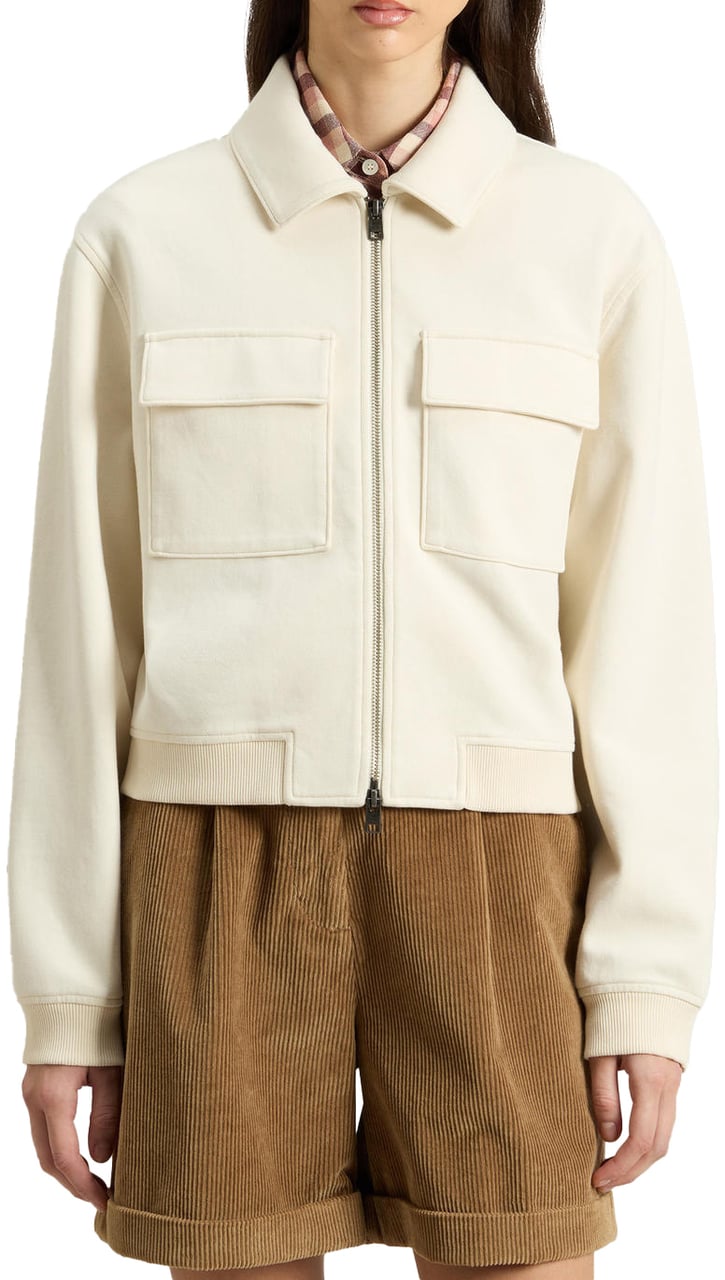 Woolrich Women Super Soft Interlock Sweatshirt Mily Cream Beige