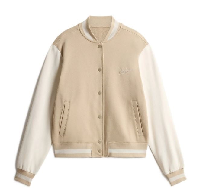 Woolrich Two-Tone Woorlich Jacket With Ribbed Collar Neutraal