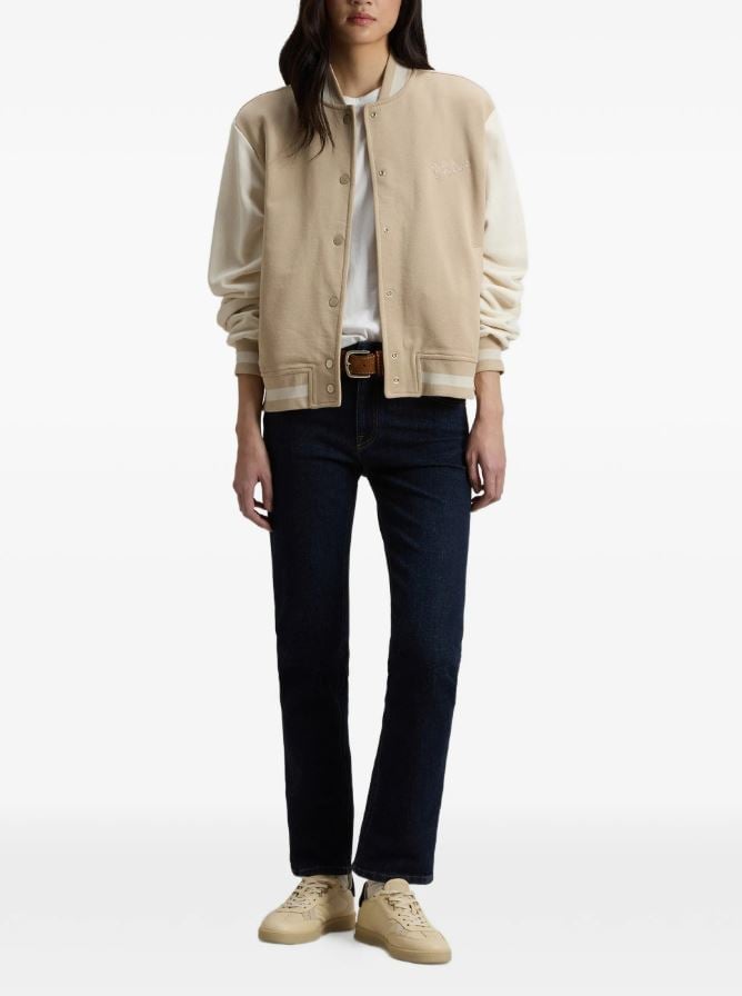 Woolrich Two-Tone Woorlich Jacket With Ribbed Collar Neutraal