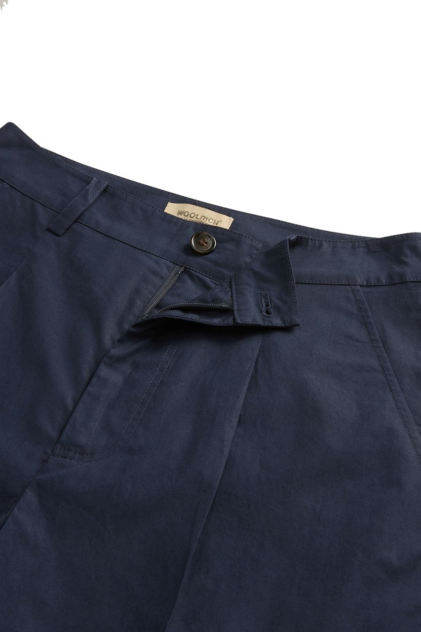 Woolrich Trousers Melton Blue Blauw