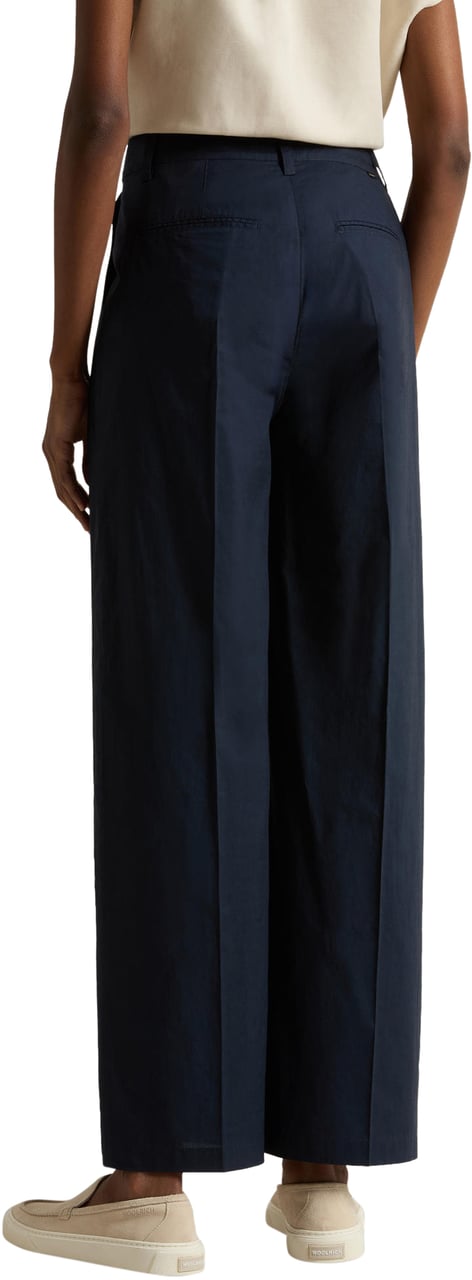 Woolrich Trousers Melton Blue Blauw