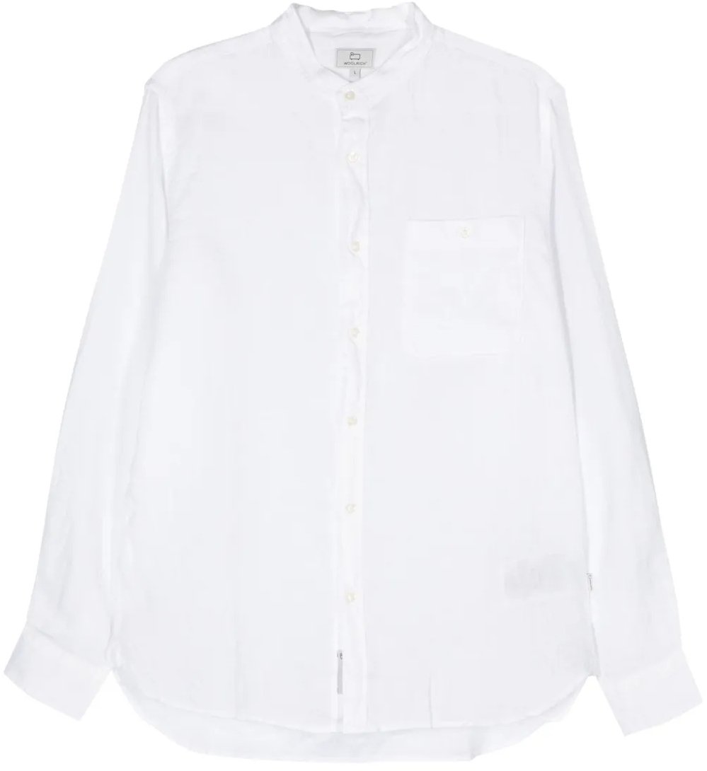 Woolrich band collar linen shirt divers Divers