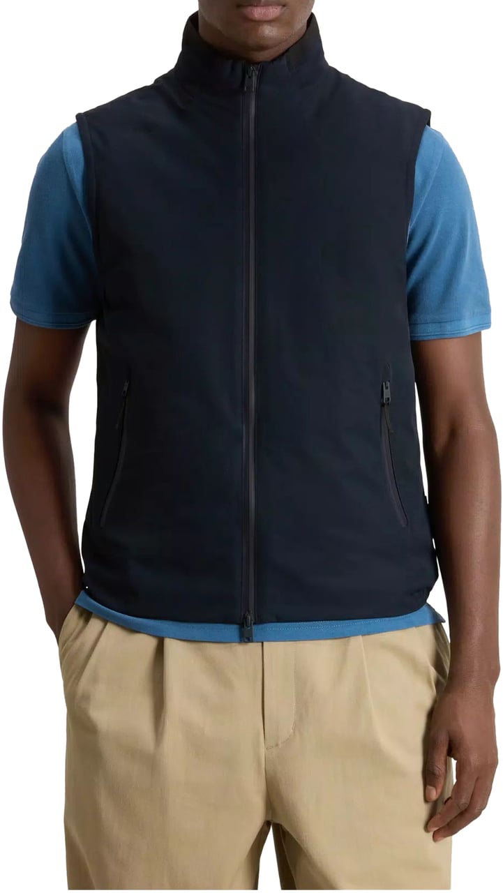 Woolrich Woolrich Sailing Two Layers Vest Bodywarmers Blauw Ut4018 Blauw