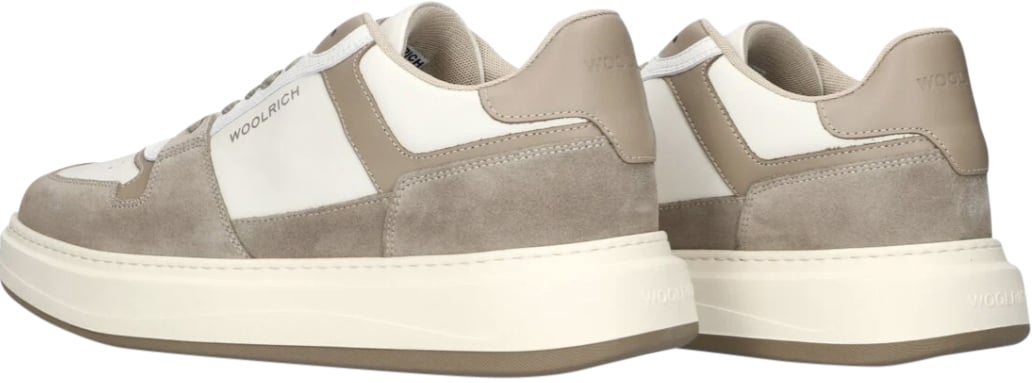 Woolrich Arrow Court Camoscio Sneaker Beige - Off White Wit