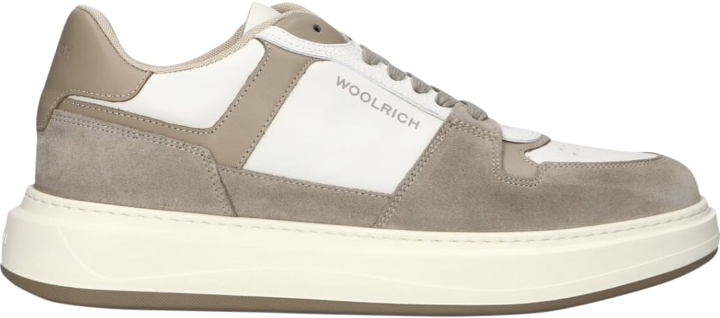 Woolrich Arrow Court Camoscio Sneaker Beige - Off White Wit