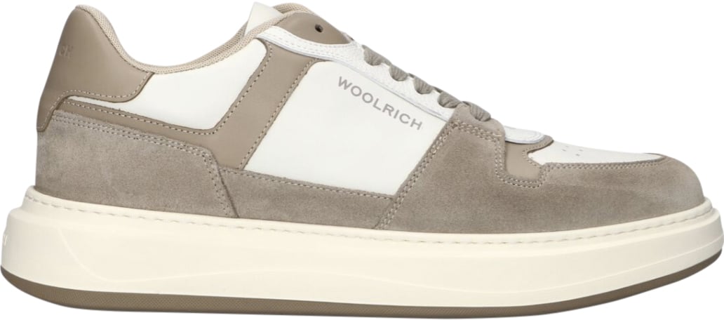 Woolrich Arrow Court Camoscio Sneaker Beige - Off White Wit