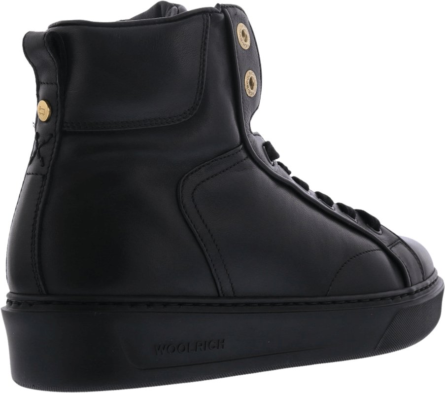 Woolrich Dames Classic Court Mid Women Nappa Zwart