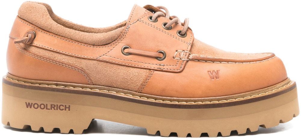 Woolrich Flat Shoes Camel Beige