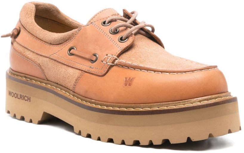 Woolrich Flat Shoes Camel Beige