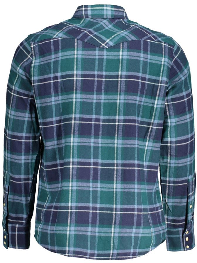 Wrangler Wrangler Verde Cotton Men Shirt Groen