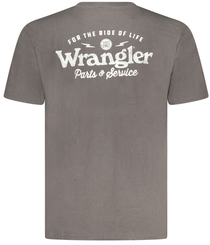 Wrangler Black Cotton Men's T-Shirt Zwart