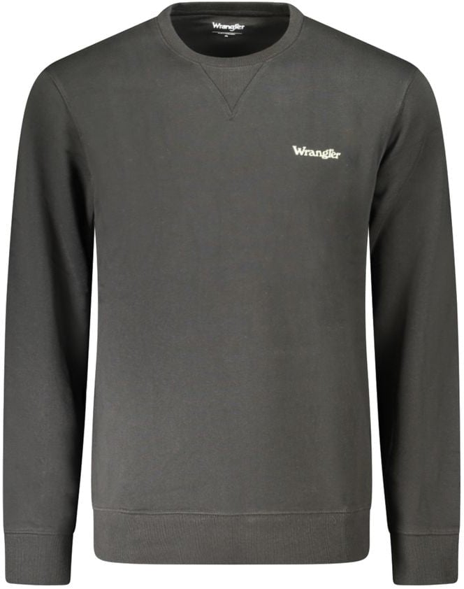 Wrangler Wrangler Black Cotton Men's Sweatshirt Zwart