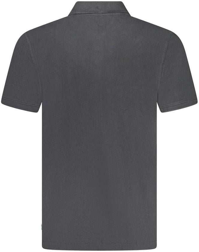Wrangler Black Cotton Men Polo Shirt Zwart