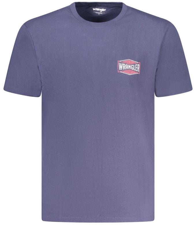 Wrangler Blu Cotton Men Shirt Blauw