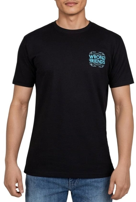 Wrong Friends VARNA T-SHIRT - BLACK Zwart