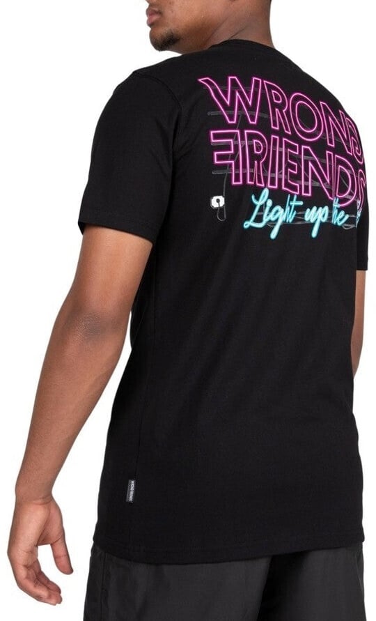 Wrong Friends LIGHT UP THE CITY T-SHIRT - BLACK Zwart
