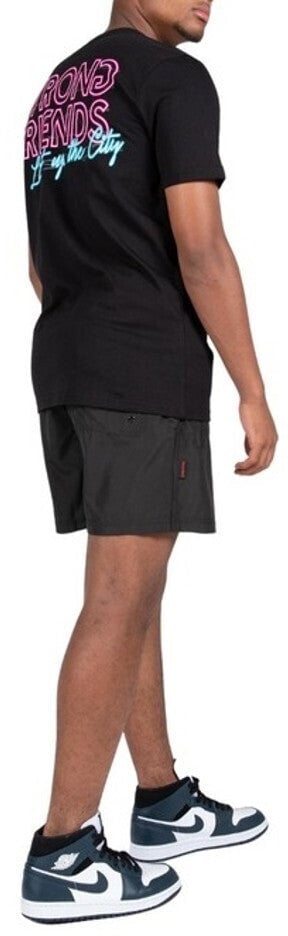 Wrong Friends LIGHT UP THE CITY T-SHIRT - BLACK Zwart