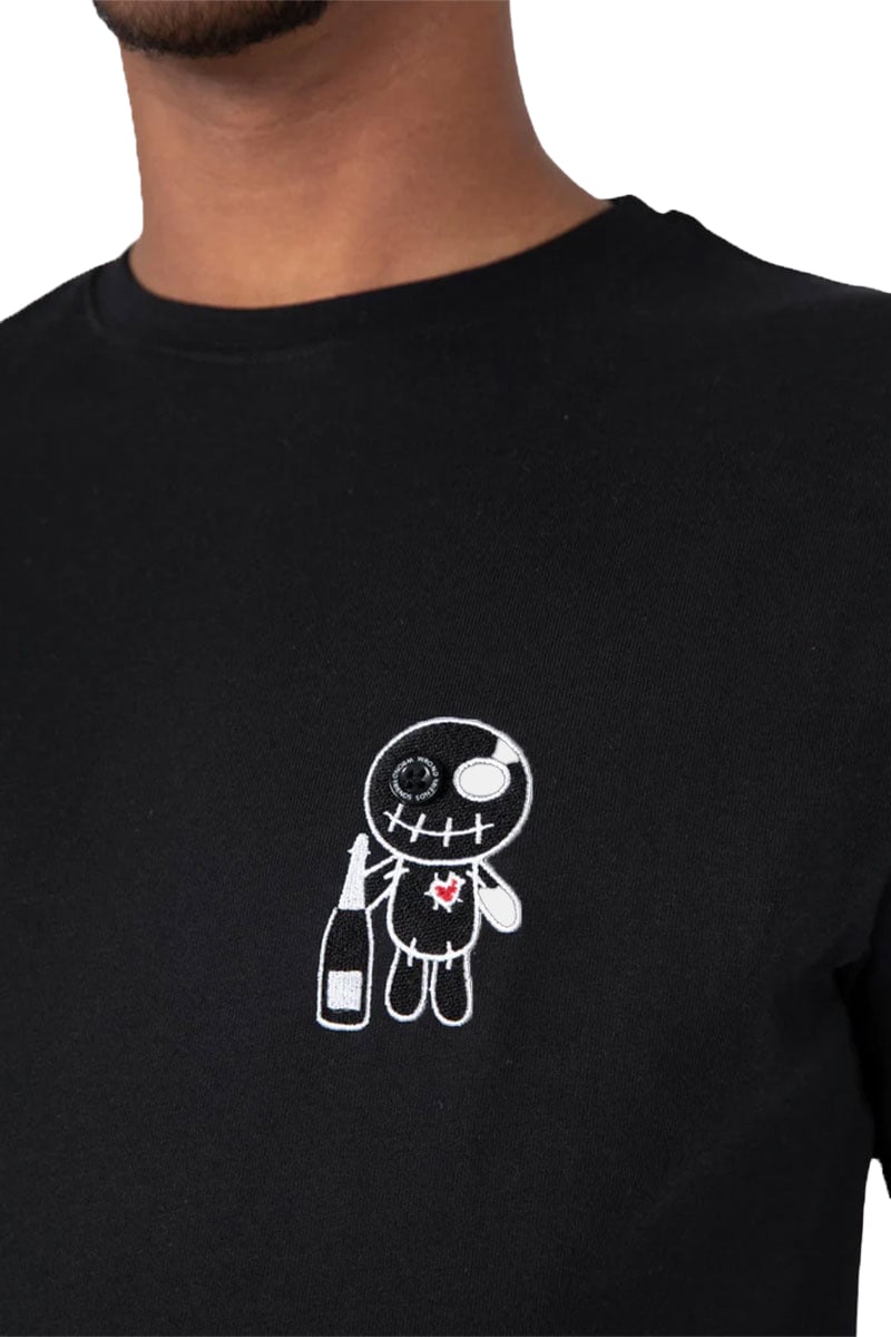 Wrong Friends Wrong Friends Champagne Showers T-Shirt Zwart
