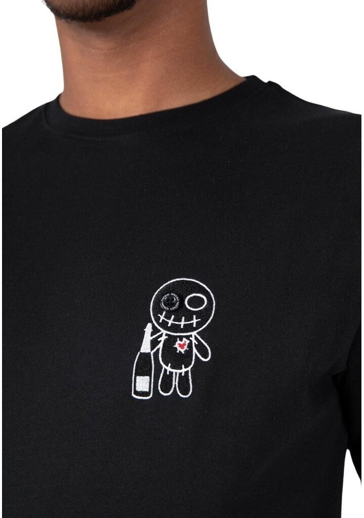 Wrong Friends CHAMPAGNE SHOWERS T-SHIRT - BLACK Zwart