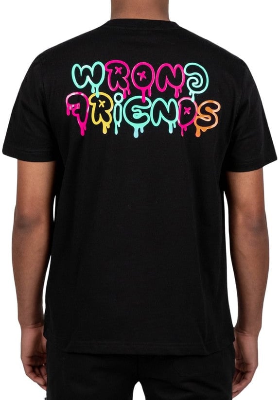 Wrong Friends PRATO T-SHIRT - BLACK Zwart