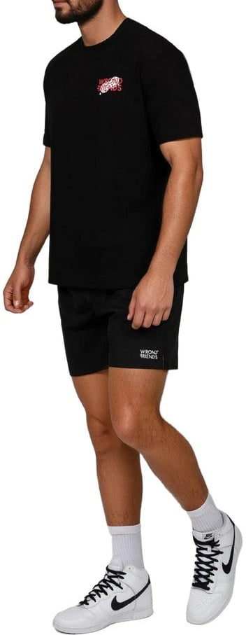 Wrong Friends DESERT HILLS T-SHIRT - BLACK Zwart