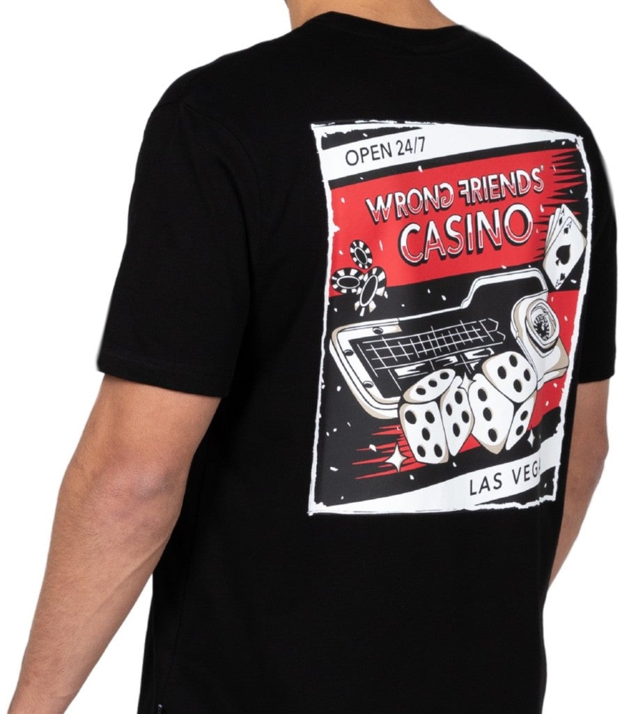Wrong Friends DESERT HILLS T-SHIRT - BLACK Zwart