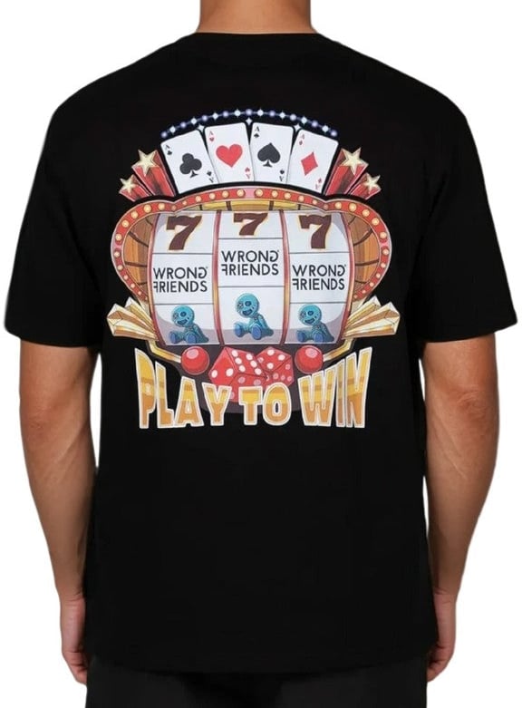 Wrong Friends SLOAN T-SHIRT - BLACK Zwart