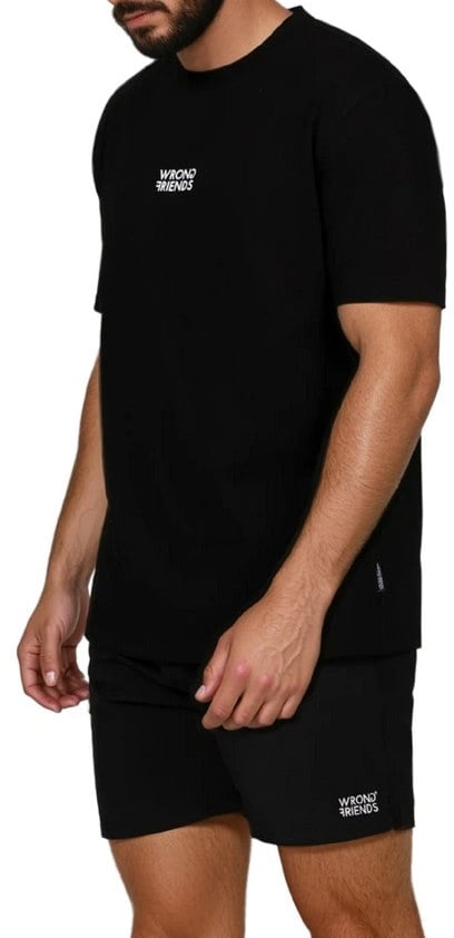 Wrong Friends SPRING VALLEY T-SHIRT - BLACK Zwart