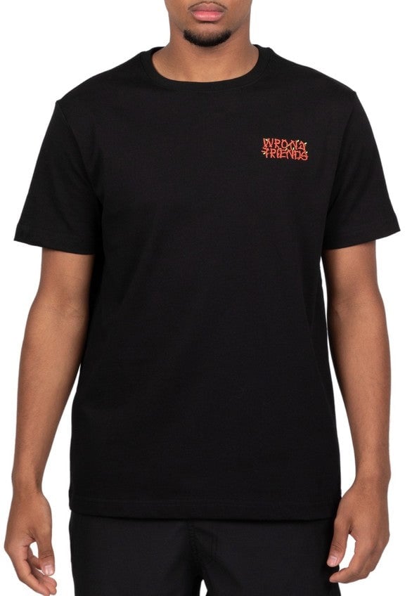 Wrong Friends EDEN ROC T-SHIRT - BLACK Zwart