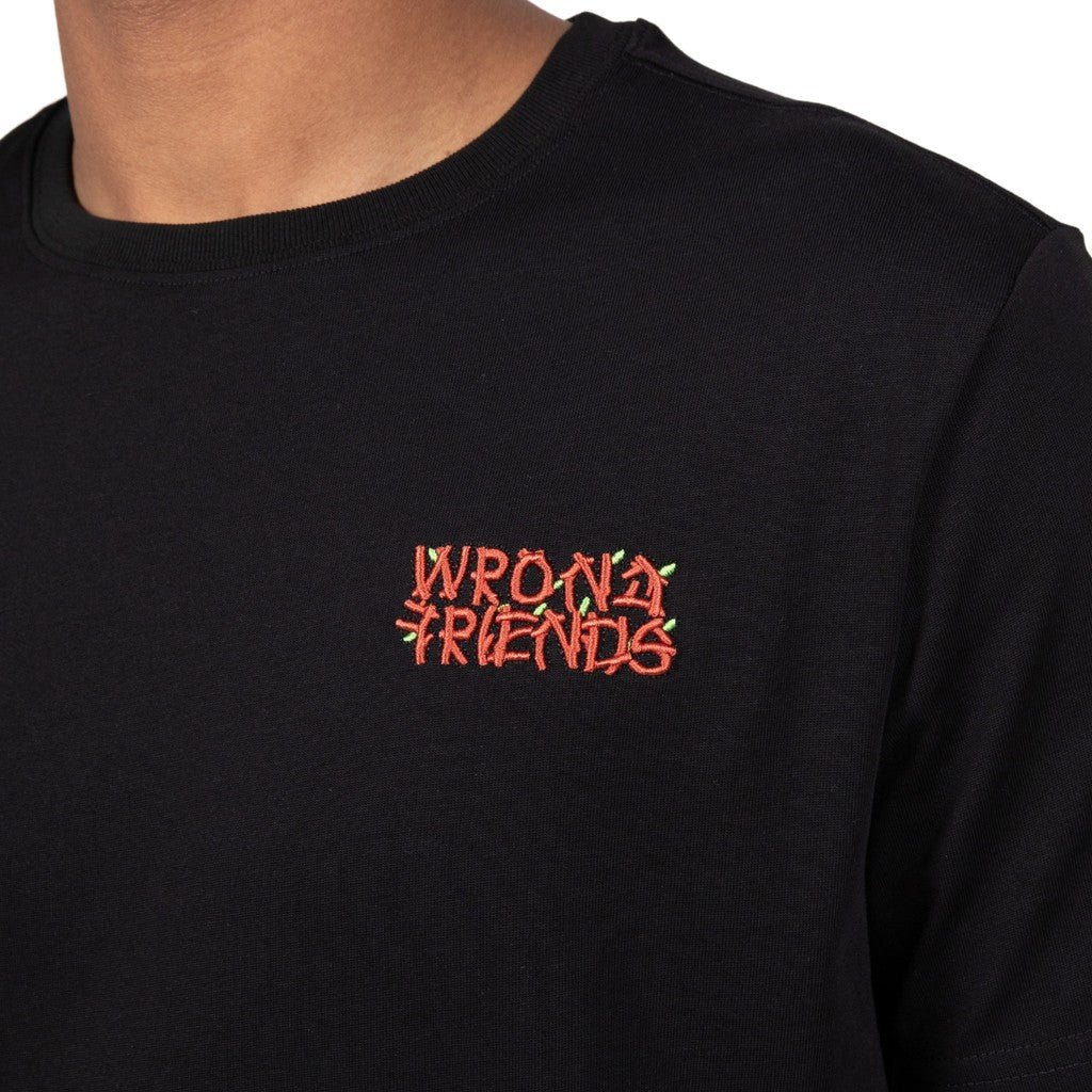 Wrong Friends EDEN ROC T-SHIRT - BLACK Zwart