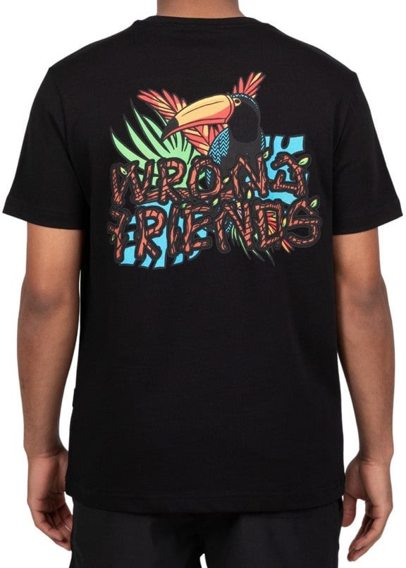 Wrong Friends EDEN ROC T-SHIRT - BLACK Zwart